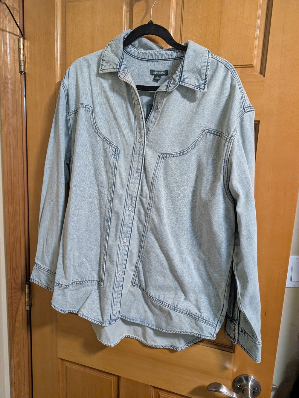 wild fable Light Blue Denim Button-Up Jacket